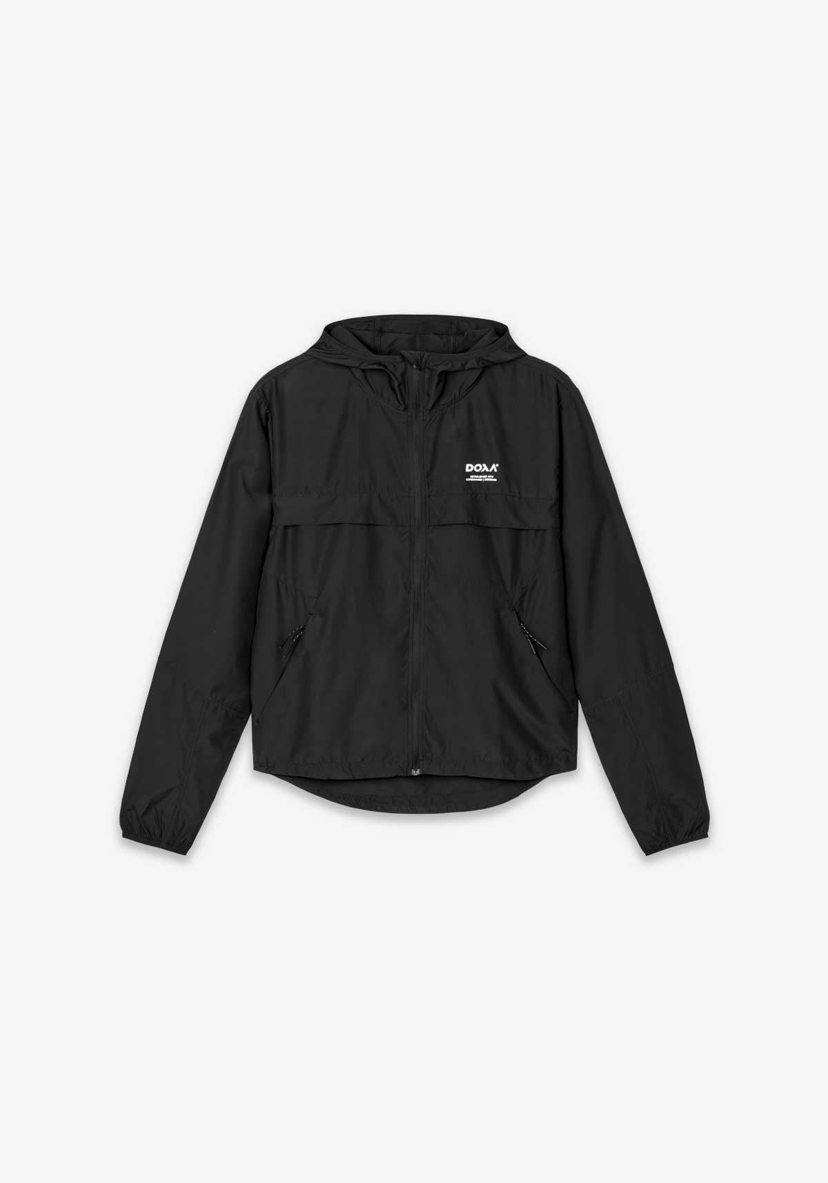 Womens Running Jacket – Windproof Black Hooded Jacket | DOXA – DOXARUN