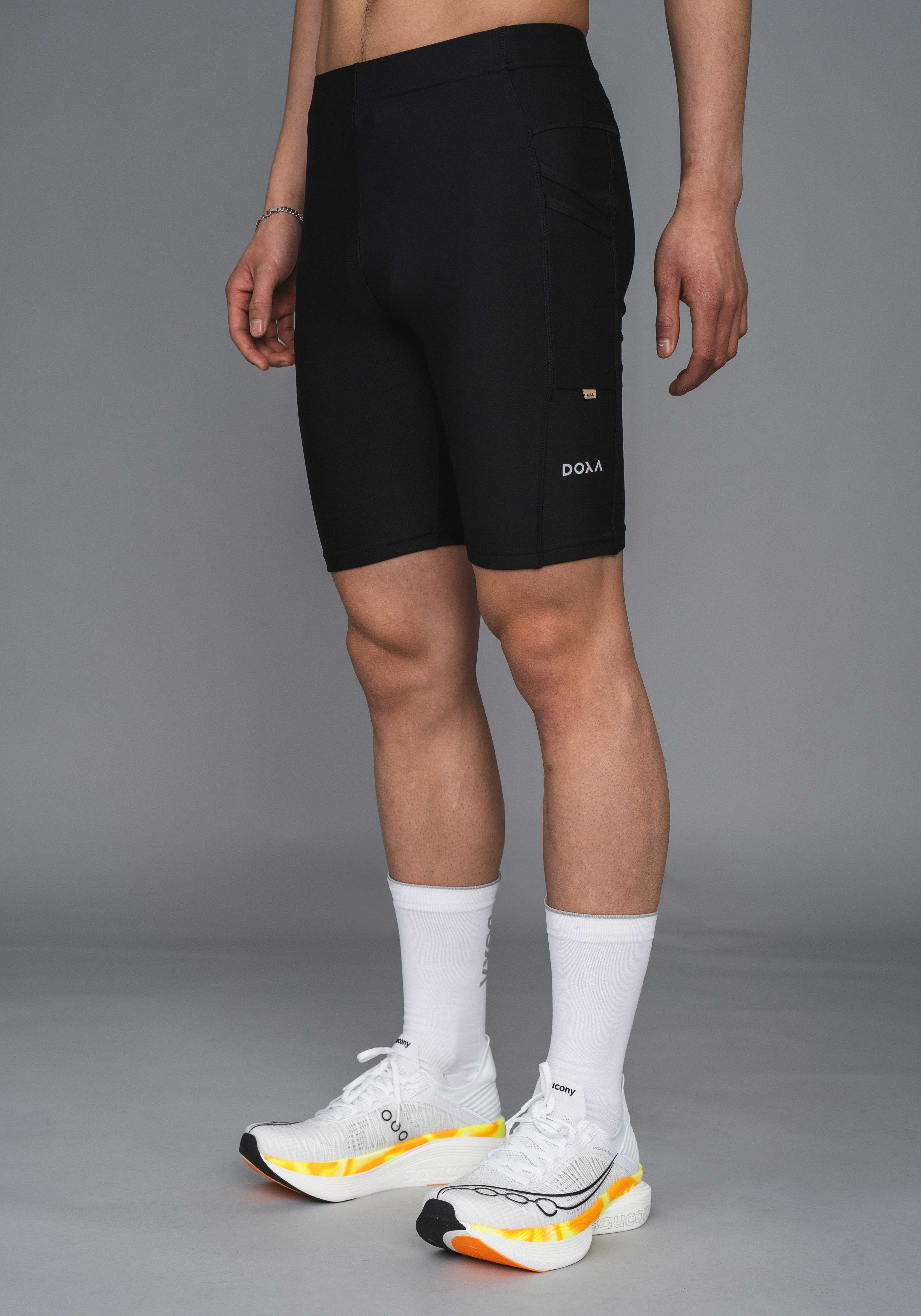 MNS RERUN HALF TIGHTS 2.0 - Black – DOXARUN