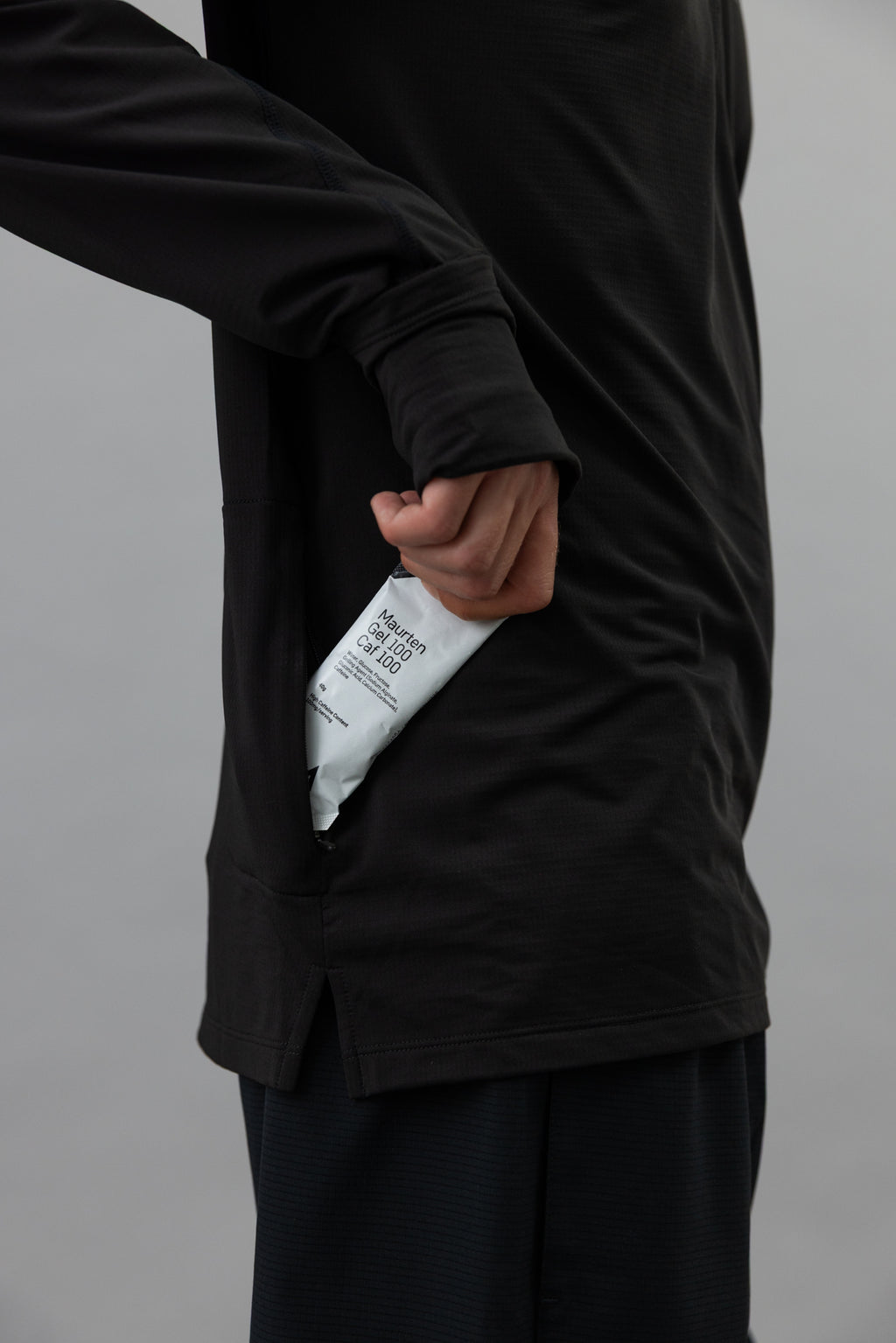 DOXA RUN ApS MNS THERMAL HALF ZIP Tee LS Black 02