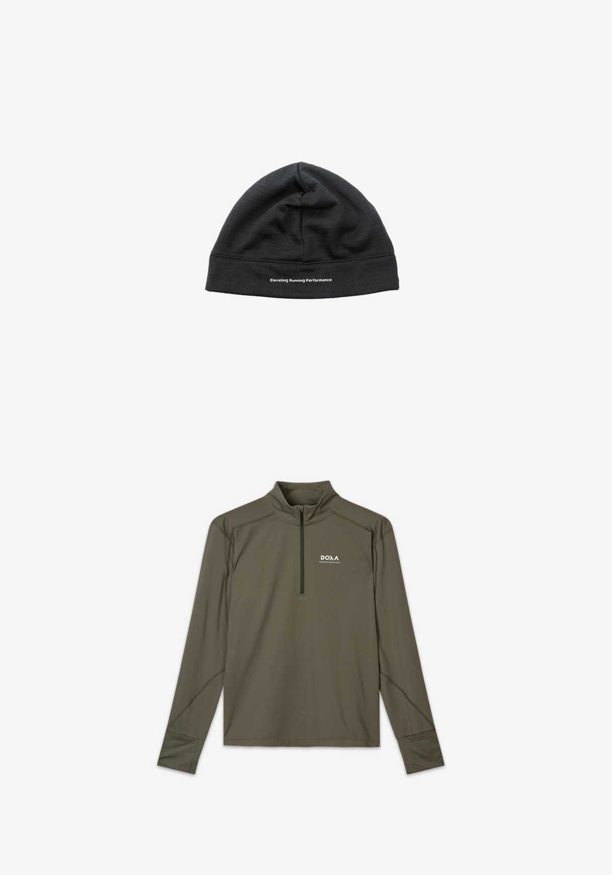 MENS THERMAL HALF ZIP + BEANIE KIT - Terra #card-only