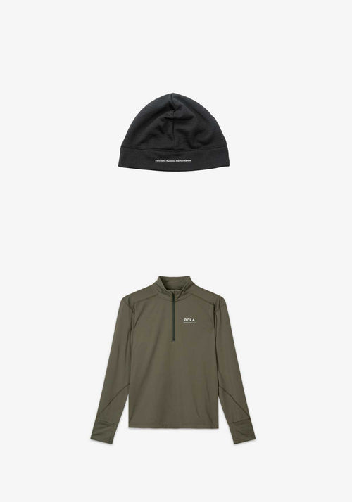 MENS THERMAL HALF ZIP + BEANIE KIT - Terra #card-only