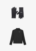 MENS THERMAL HALF ZIP + GLOVES KIT - Black #card-only
