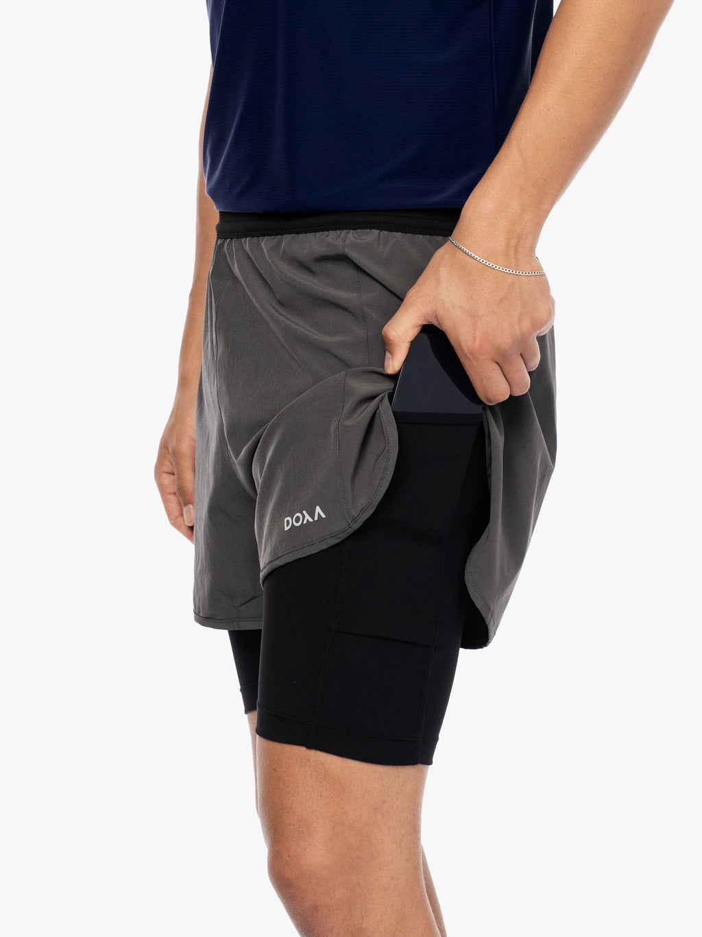 DOXA RUN ApS UNS RERUN 2-1 SHORTS 3" Shorts Charcoal 07