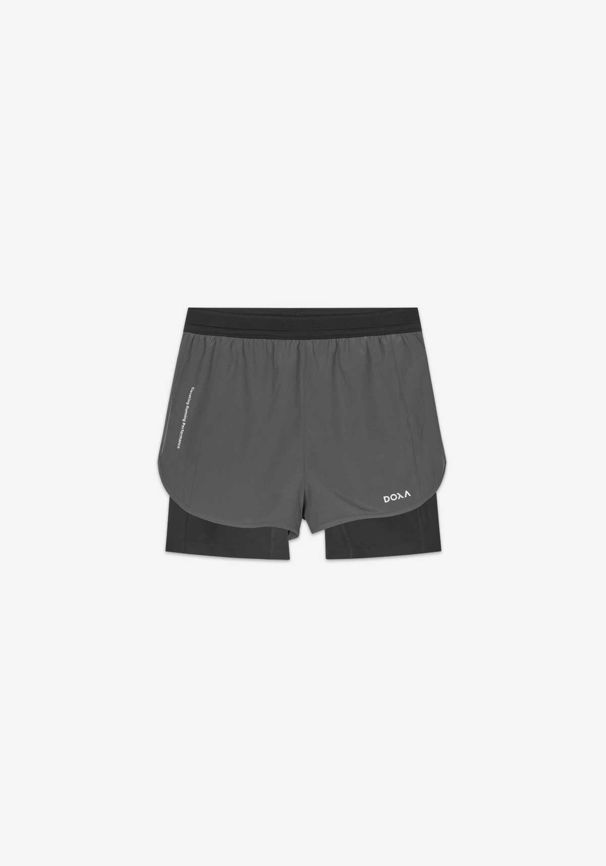 DOXA RUN ApS UNS RERUN 2-1 SHORTS 3" Shorts Charcoal 07