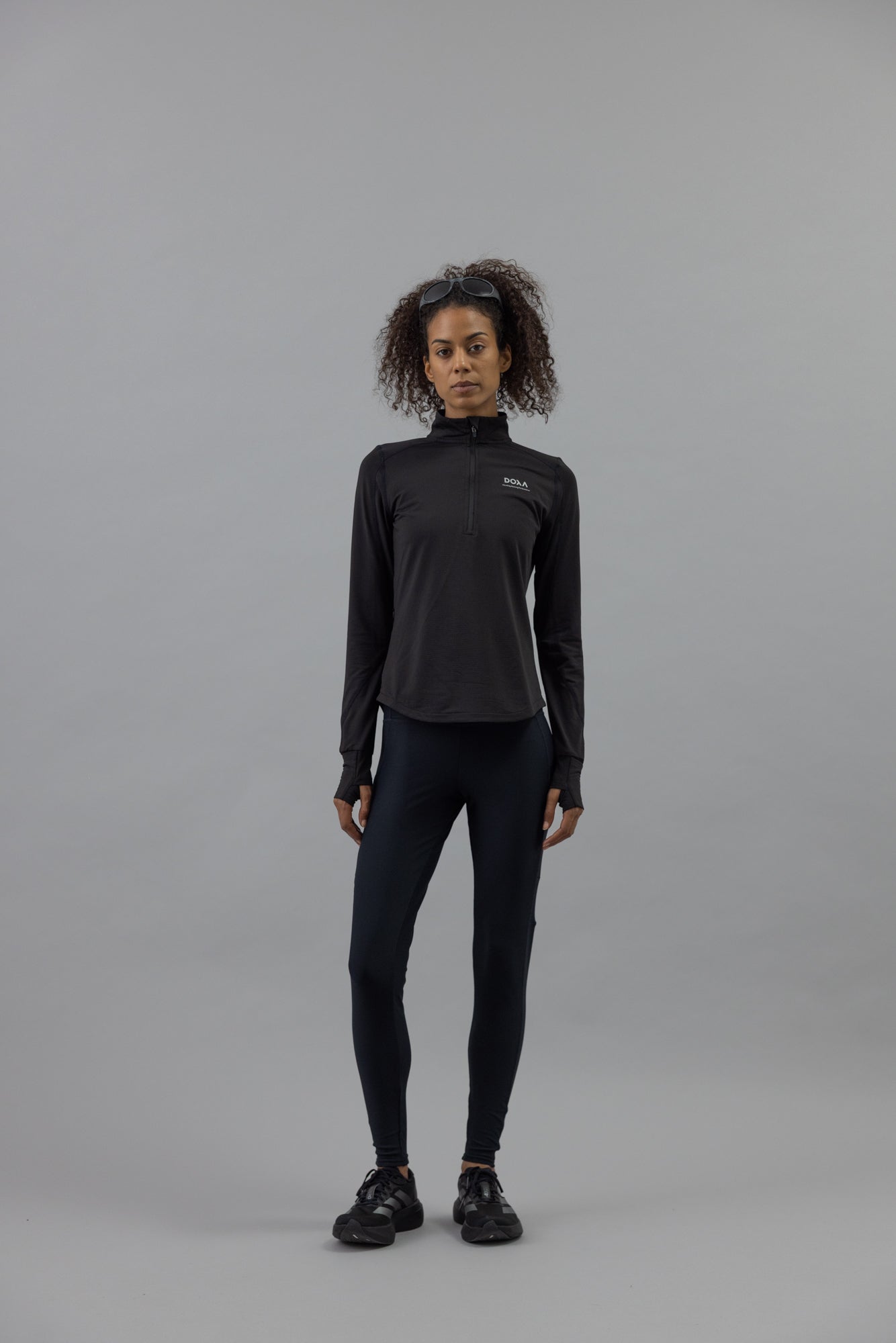 DOXA RUN ApS WNS THERMAL HALF ZIP Tee LS Black 02