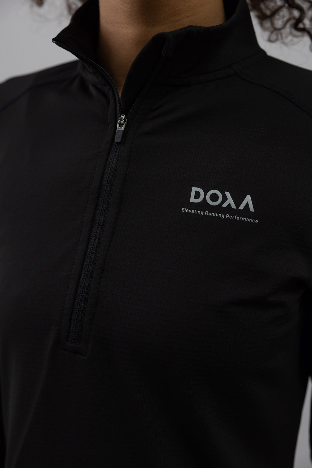 DOXA RUN ApS WNS THERMAL HALF ZIP Tee LS Black 02