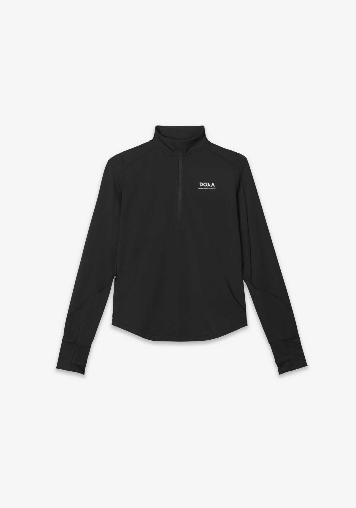 DOXA RUN ApS WNS THERMAL HALF ZIP Tee LS Black 02