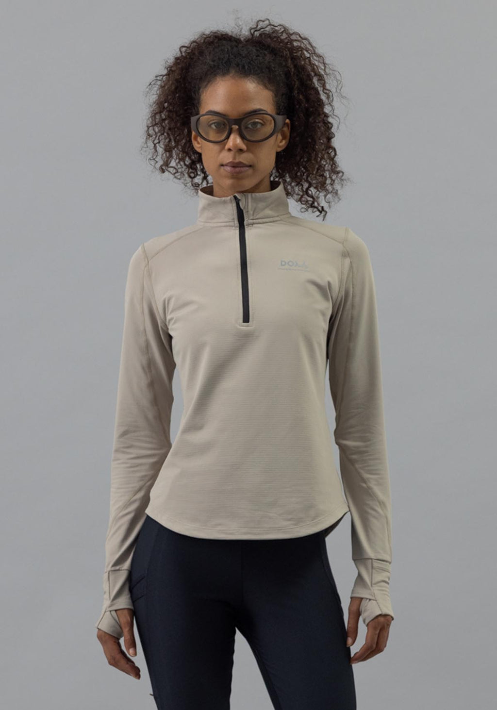 DOXA RUN ApS WNS THERMAL HALF ZIP Tee LS Cloud 06