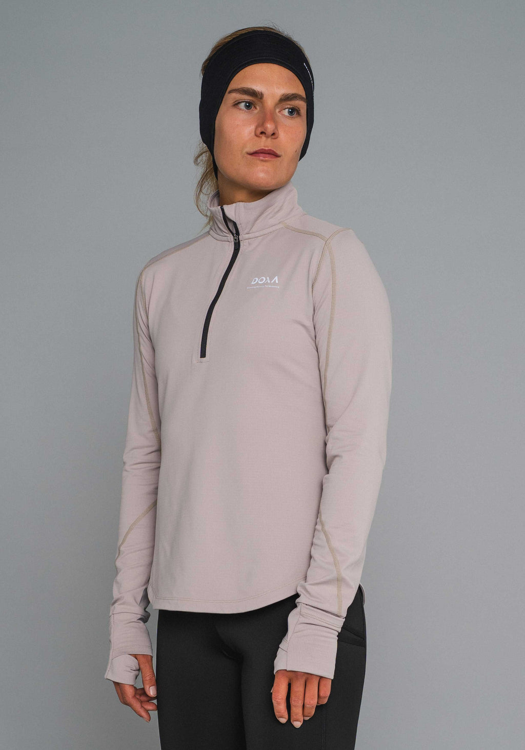 DOXA RUN ApS WNS THERMAL HALF ZIP Tee LS Cloud 06