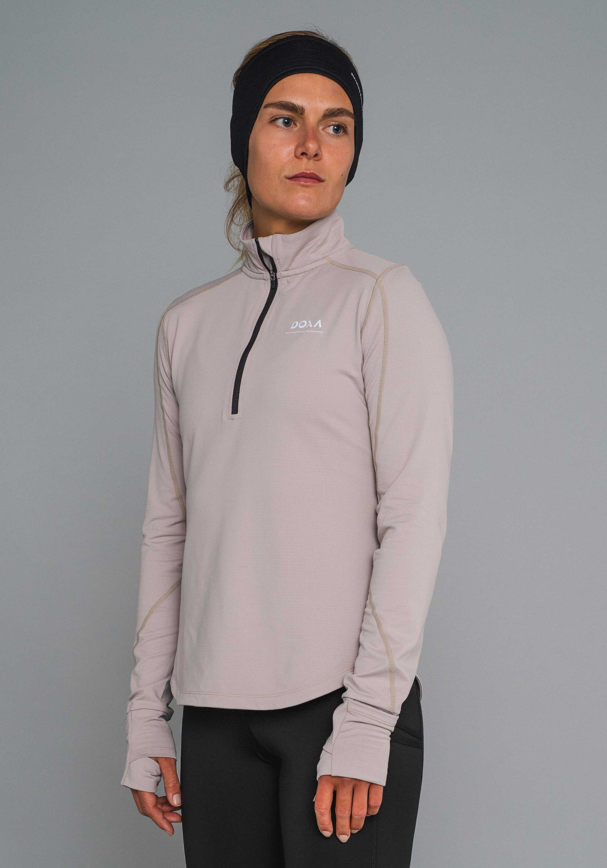 DOXA RUN ApS WNS THERMAL HALF ZIP Tee LS Cloud 06