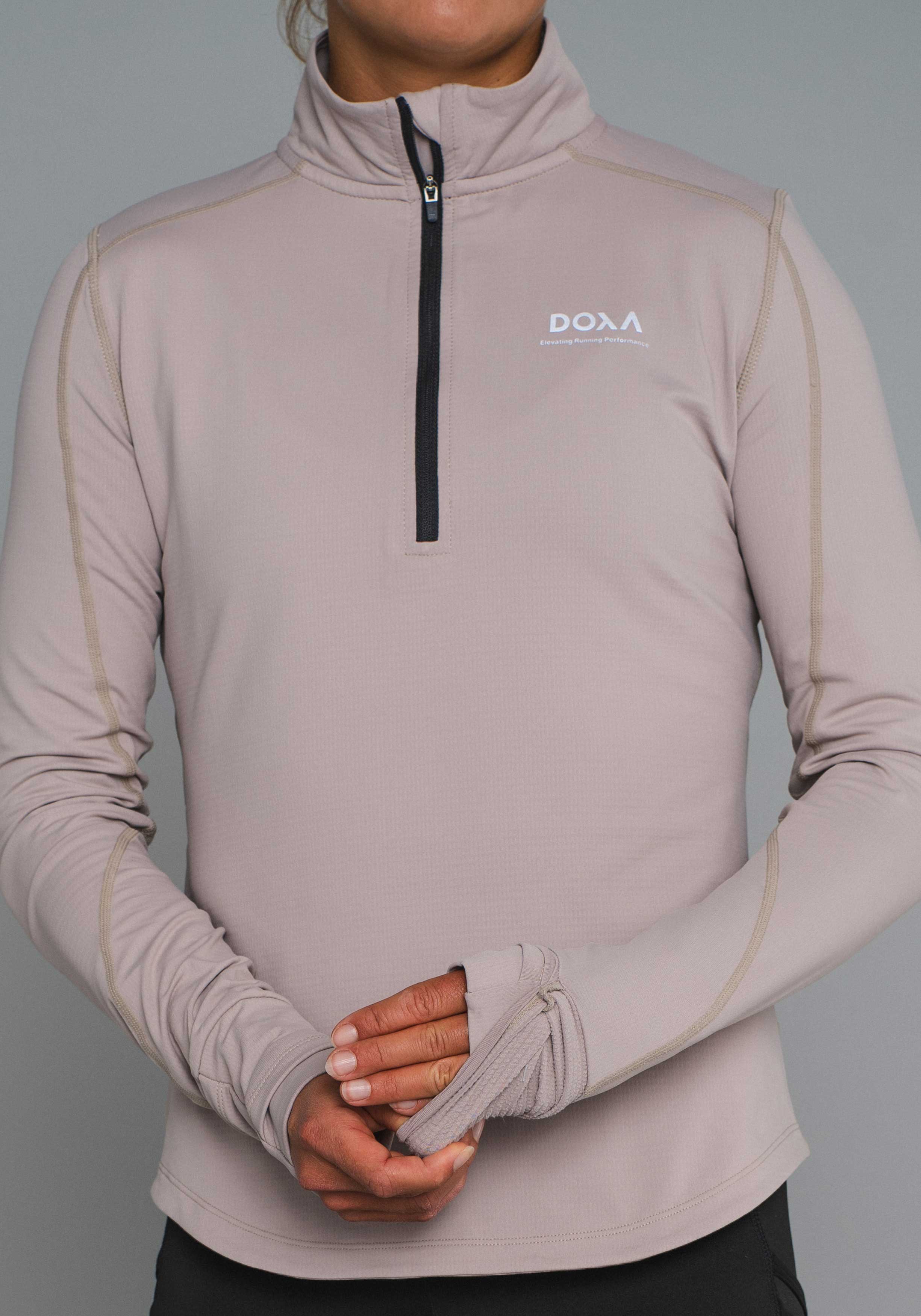 DOXA RUN ApS WNS THERMAL HALF ZIP Tee LS Cloud 06