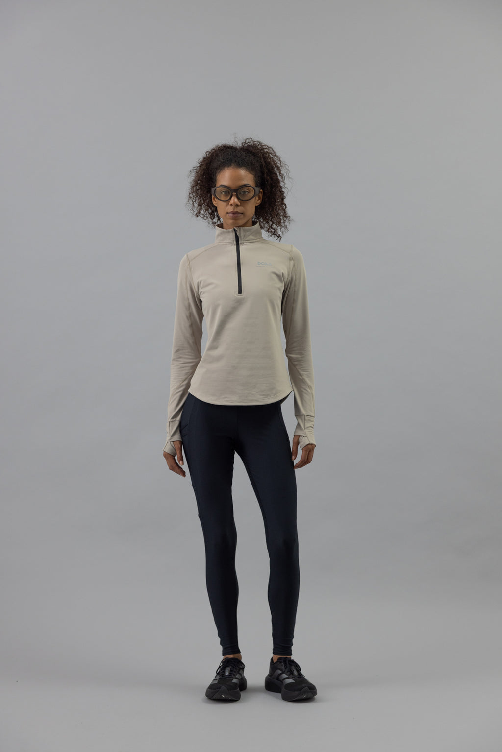 DOXA RUN ApS WNS THERMAL HALF ZIP Tee LS Cloud 06