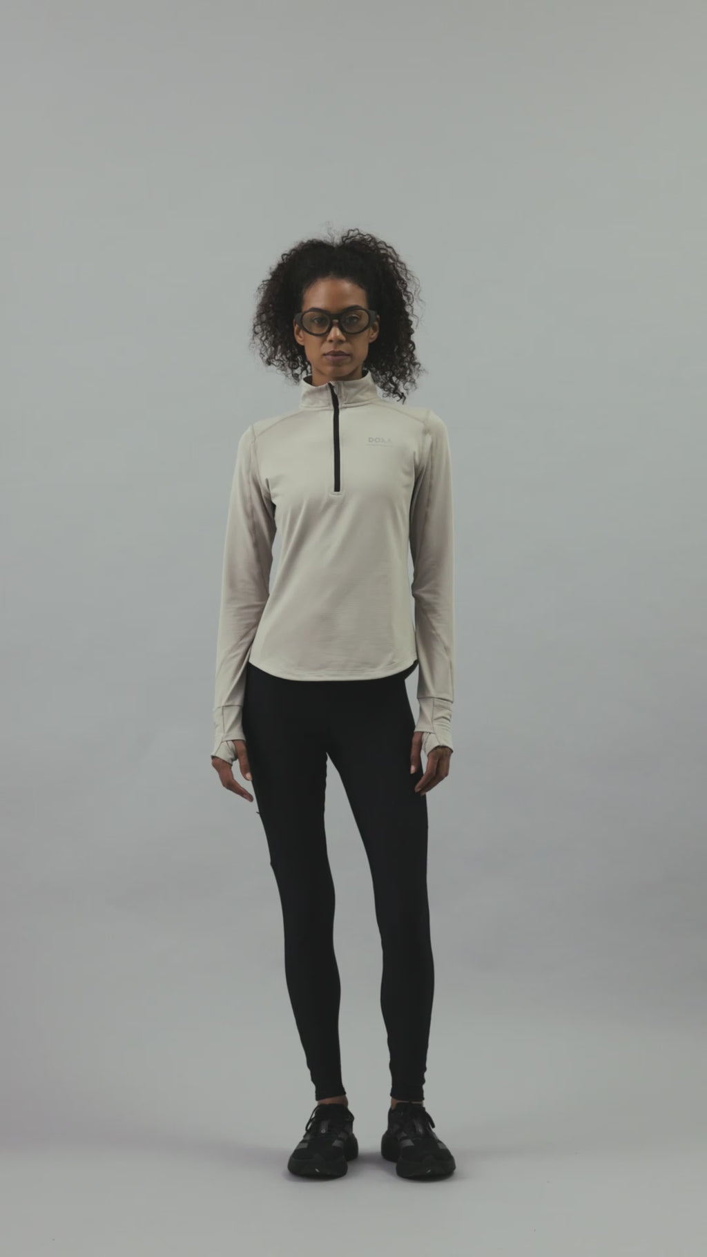 DOXA RUN ApS WOMENS THERMAL HALF ZIP Tee LS Cloud 06