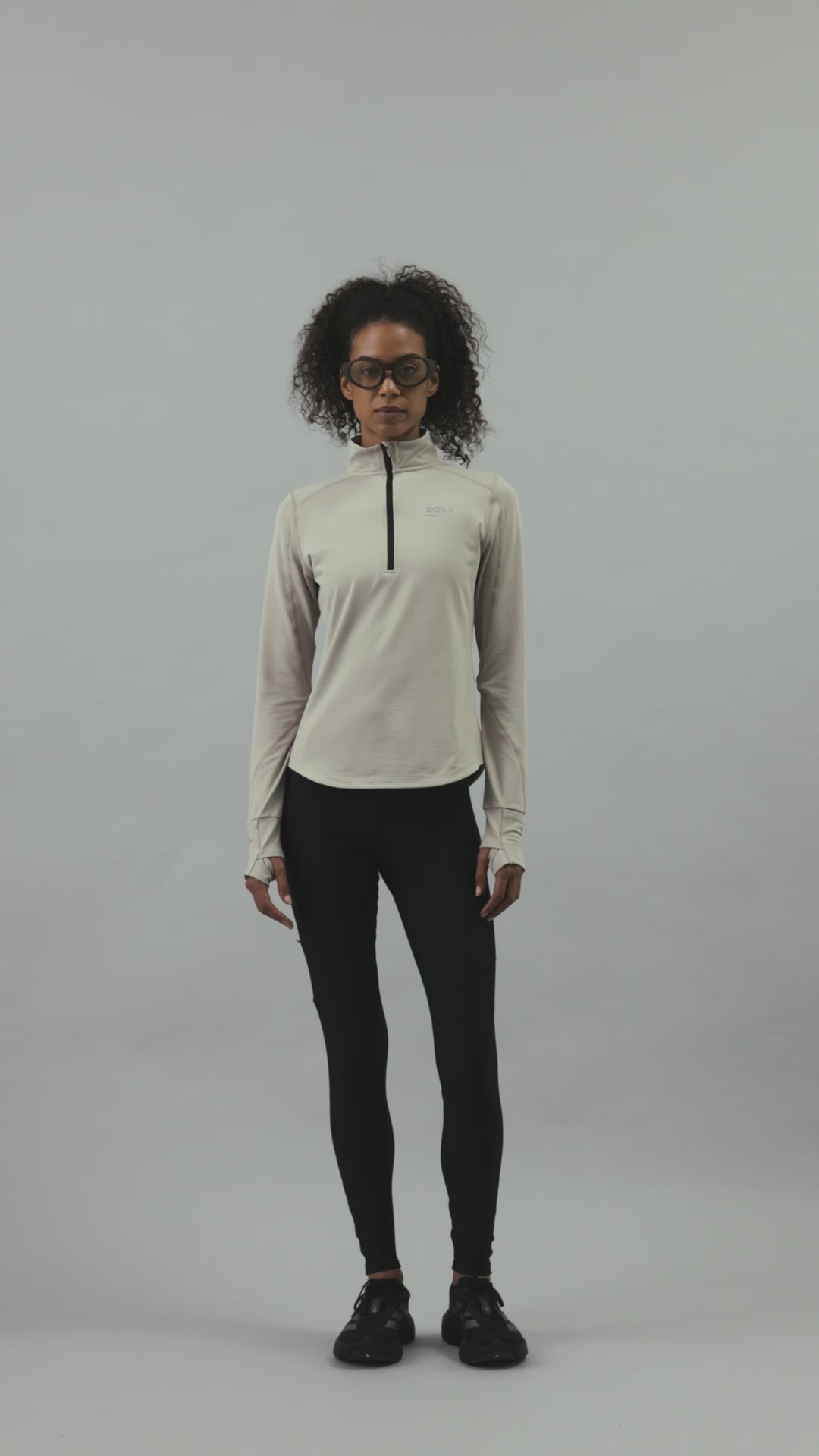DOXA RUN ApS WOMENS THERMAL HALF ZIP Tee LS Cloud 06